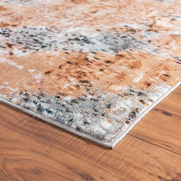 Homeroots 8 x 10 ft. Rustic Brown Abstract Area Rug 395986 - main